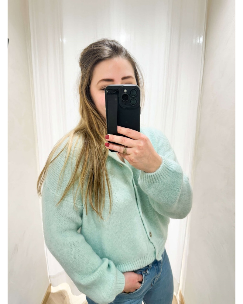 Gilet pull menthe