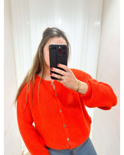 Gilet pull orange