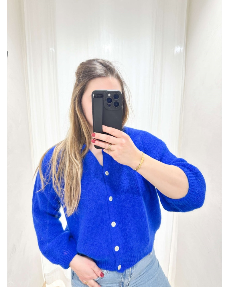 Gilet pull bleu roi