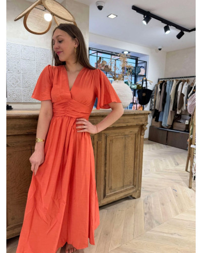 robe longue corail