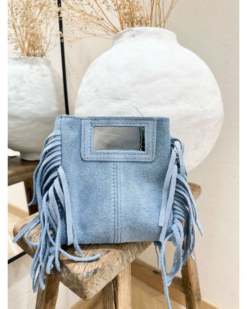 PETIT SAC FRANGES BLEU CIEL