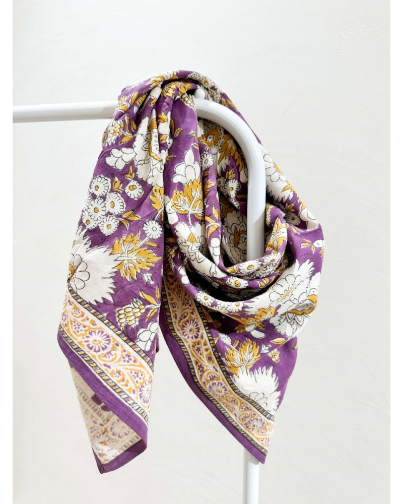 Foulard Vishnu prune grand