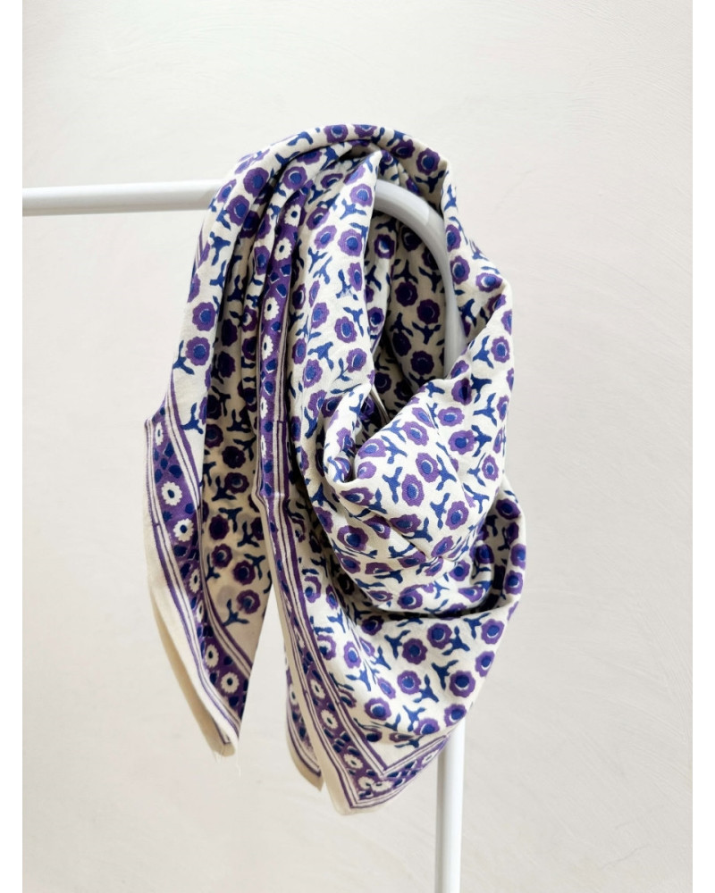 Foulard Isha cassis grand