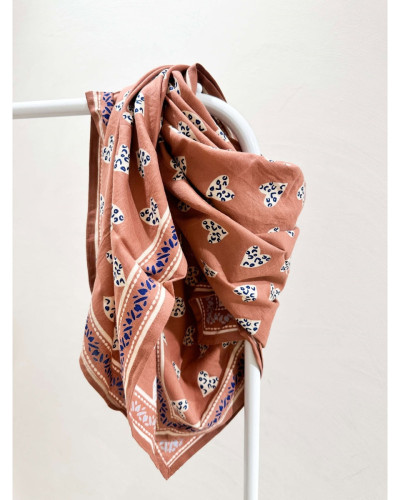 Foulard Coeur Sauvage Terracota grand