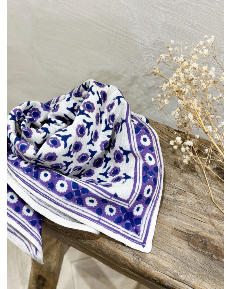 Foulard Isha cassis petit