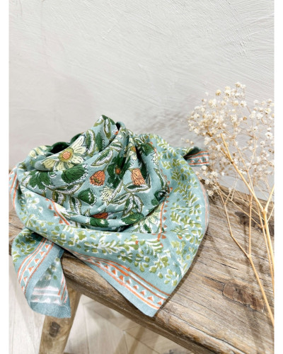 Foulard Meera blue green petit