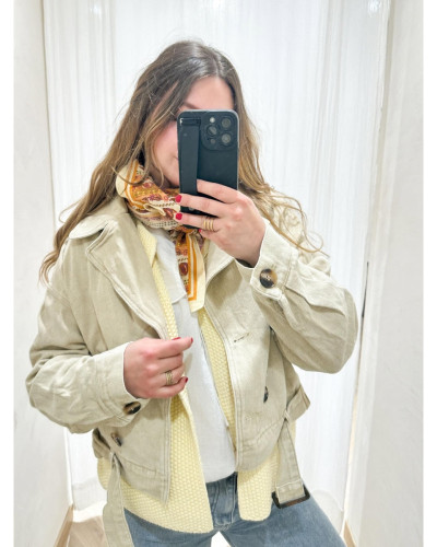 Veste jean beige