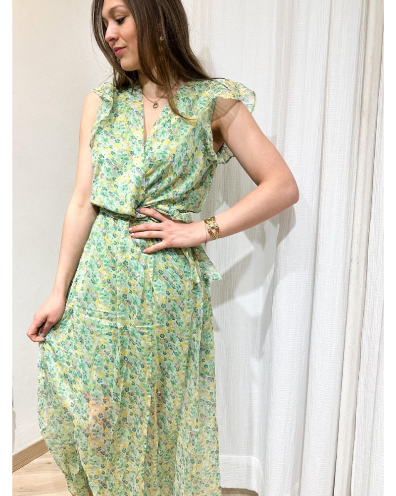 Robe longue fleurie