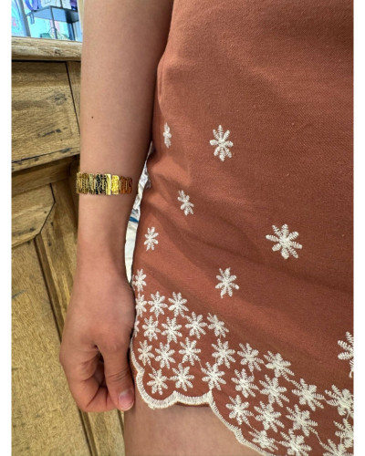 Jupe short terracotta