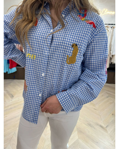 Chemise vichy bleu summer vibes