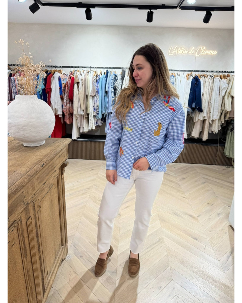 Chemise vichy bleu summer vibes