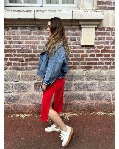 Robe t-shirt rouge