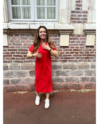 Robe t-shirt rouge