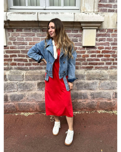 Robe t-shirt rouge