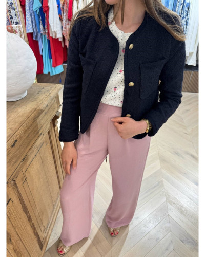 Pantalon palazzo vieux rose