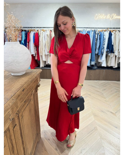 Robe longue Léonore rouge
