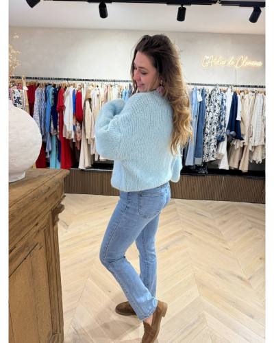 Golet oversize bleu ciel