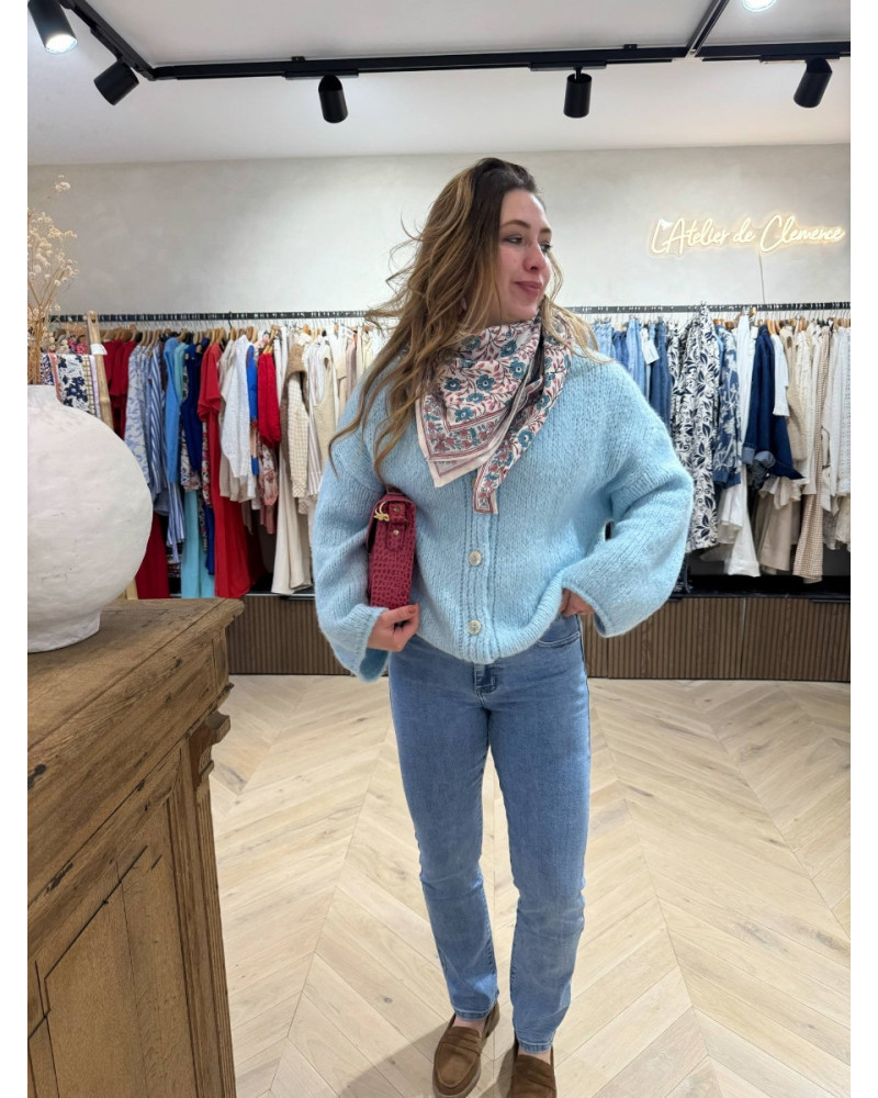 Golet oversize bleu ciel