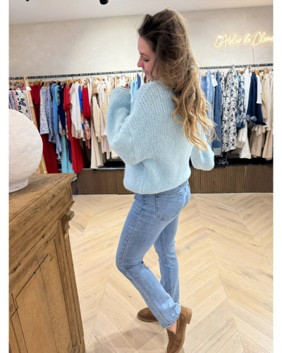 Golet oversize bleu ciel