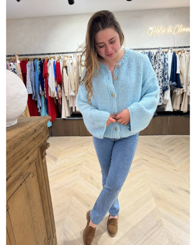 Golet oversize bleu ciel