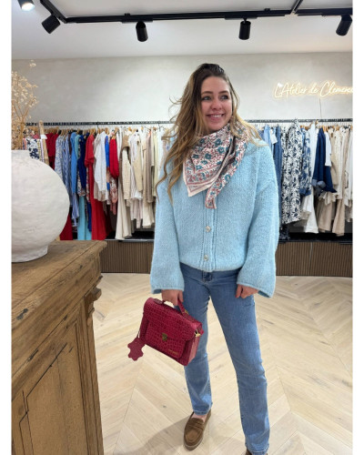 Golet oversize bleu ciel