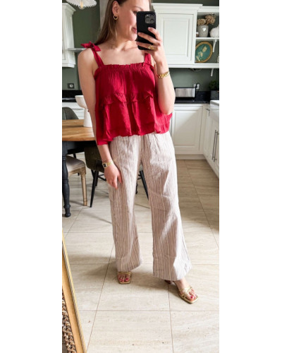 Pantalon coton lin