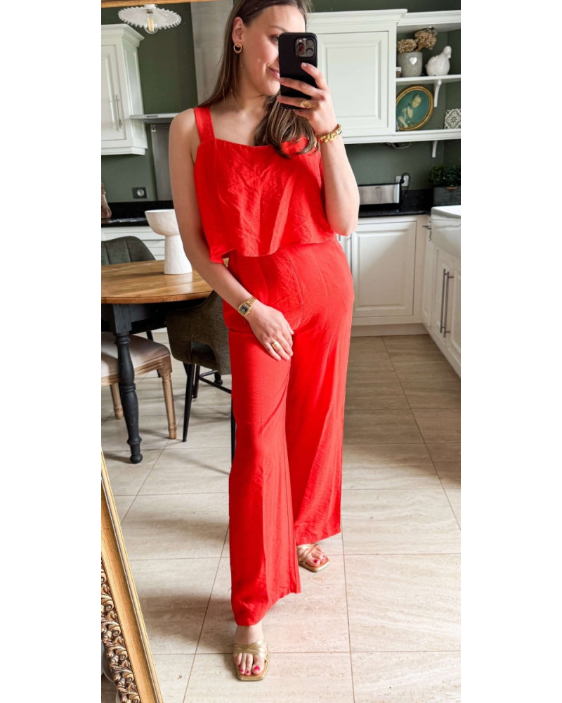 combinaison corail rouge
