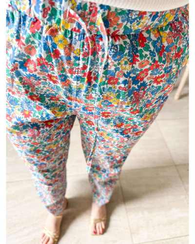 pantalon style liberty bleu