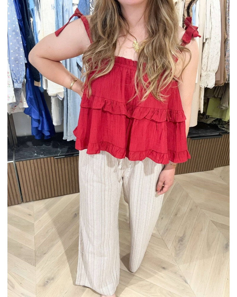 Pantalon coton lin