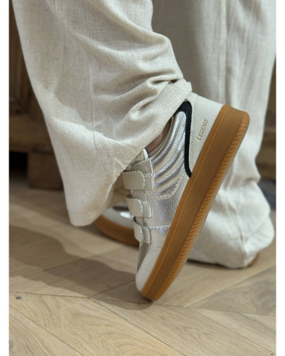 pantalon lin beige