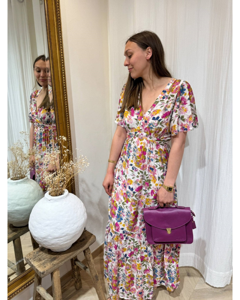 Robe longue fleurie