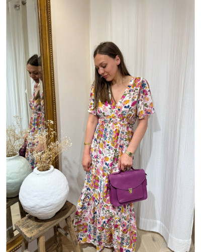 Robe longue fleurie