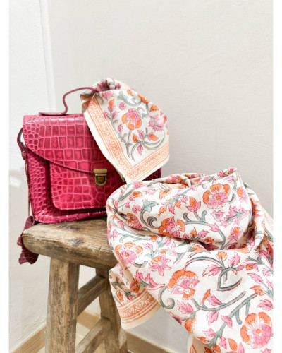 Foulard Papaya orange 100cm