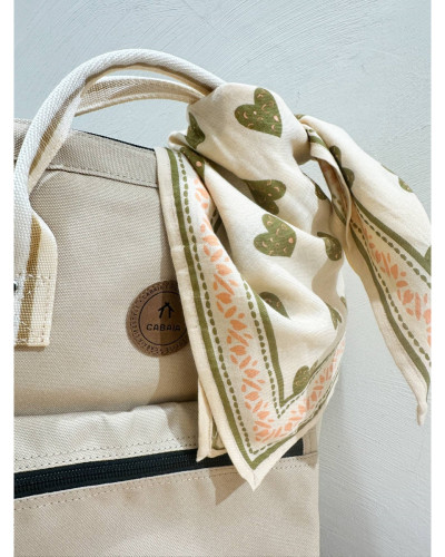 Foulard Coeur Sauvage Rose 100cm