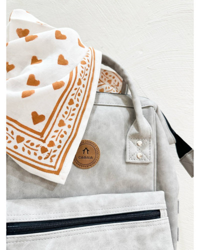Foulard Love Cannelle caramel 100 cm