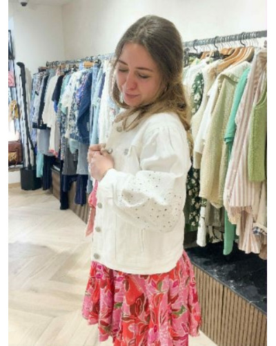 Veste blanche manches 3/4