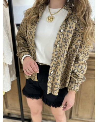 Sur chemise leopard