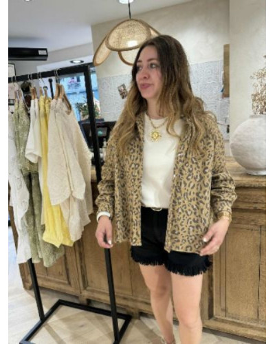 Sur chemise leopard