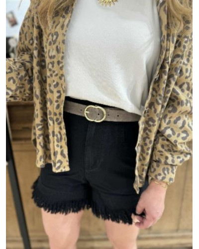 Sur chemise leopard