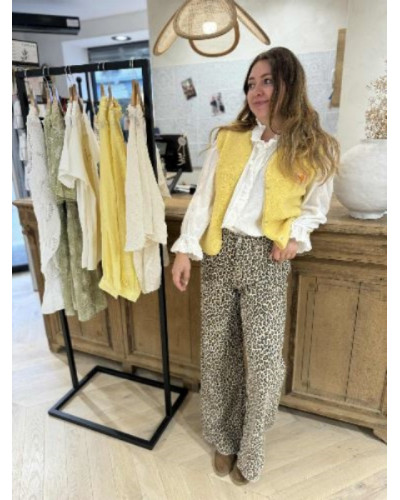 Gilet bouclette jaune