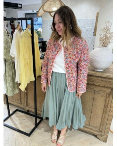 Veste style liberty rose