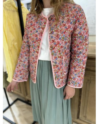 Veste style liberty rose