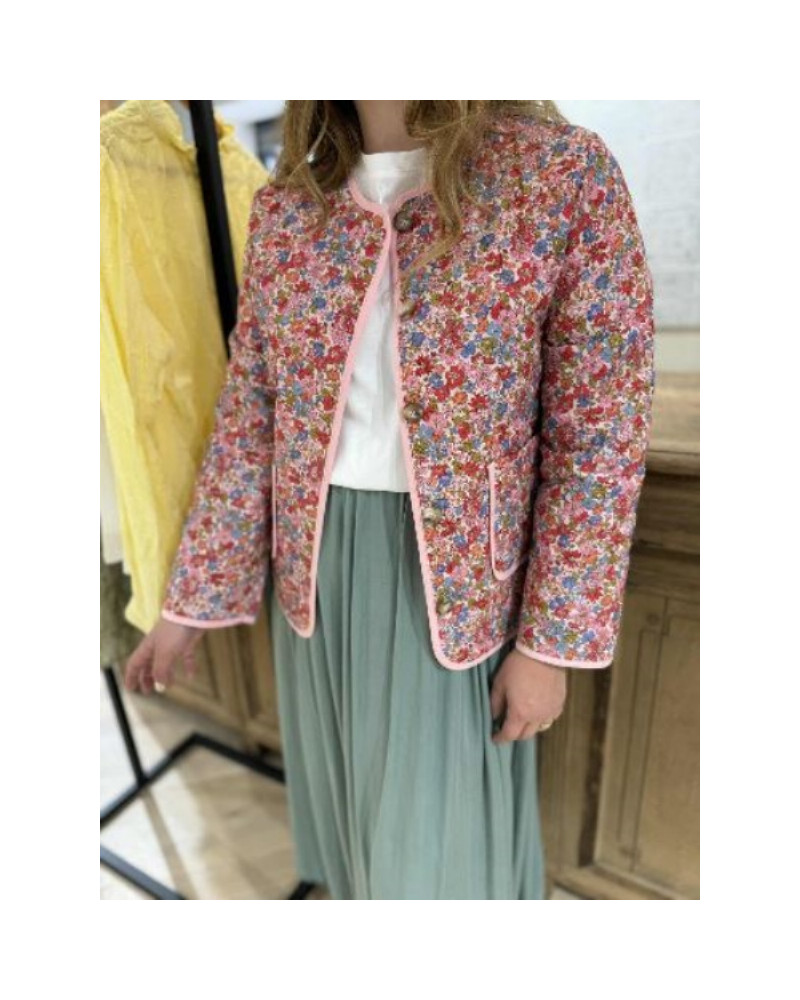 Veste style liberty rose