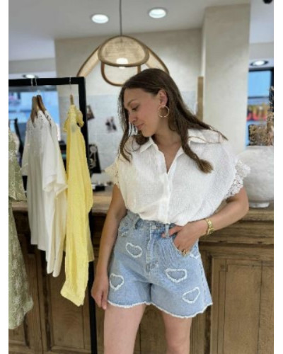 Chemise gaze de coton blanche
