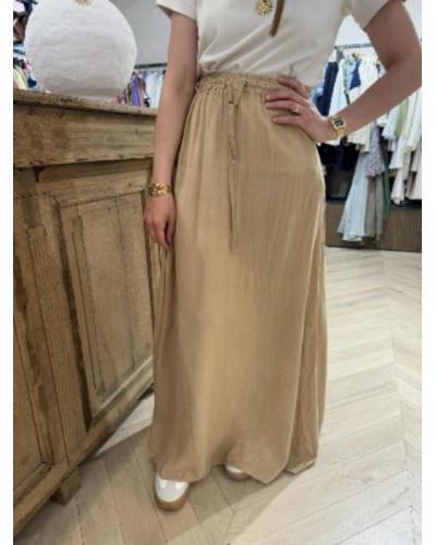 Jupe lin camel