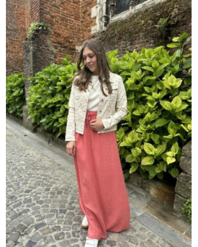 Jupe lin bois de rose