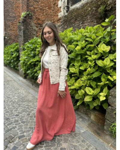 Veste ajourée beige