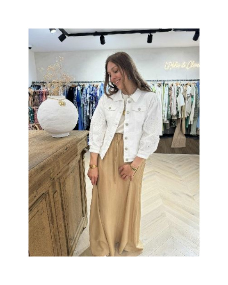 Veste blanche manches 3/4