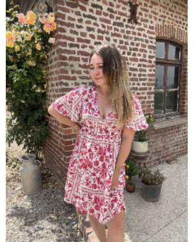 Robe ecru rose
