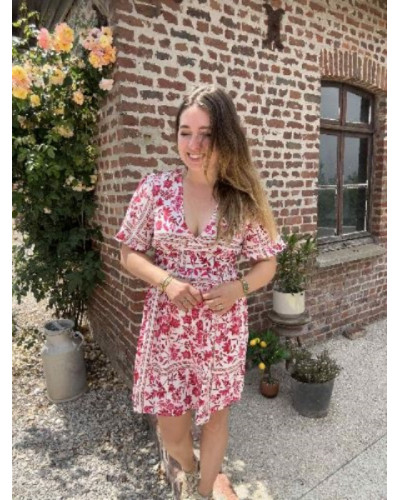 Robe ecru rose